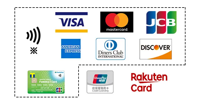 いろいろなクレジットカードのロゴ